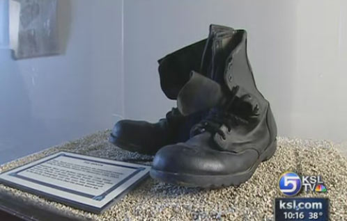 Saddam's Boots on Display at Ft. Douglas Military Museum