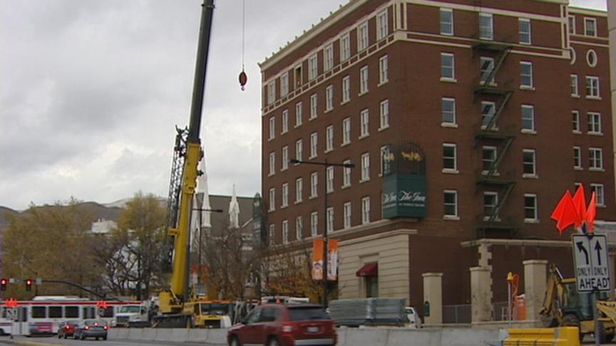 Demolition Equipment Brought to Inn at Temple Square