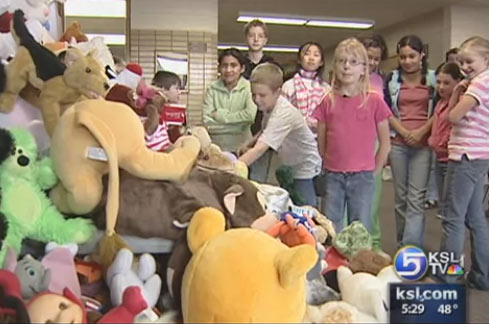 Students Collect Stuffed Animals for Primary Children's