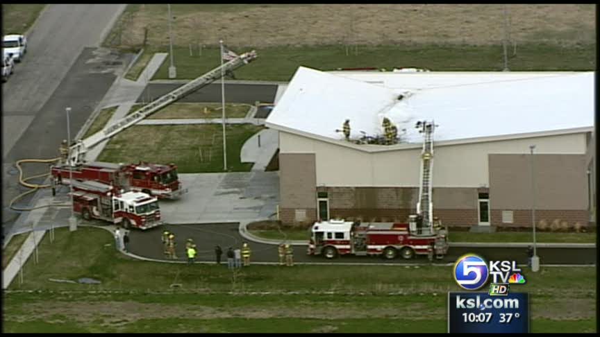 Weber County fire station catches fire