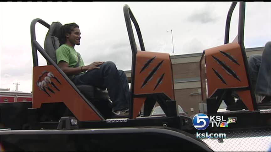UHP using ride to simulate slow-speed car crash for kids
