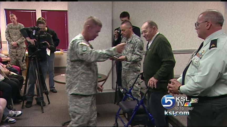 Kearns man finally receives WWII medals