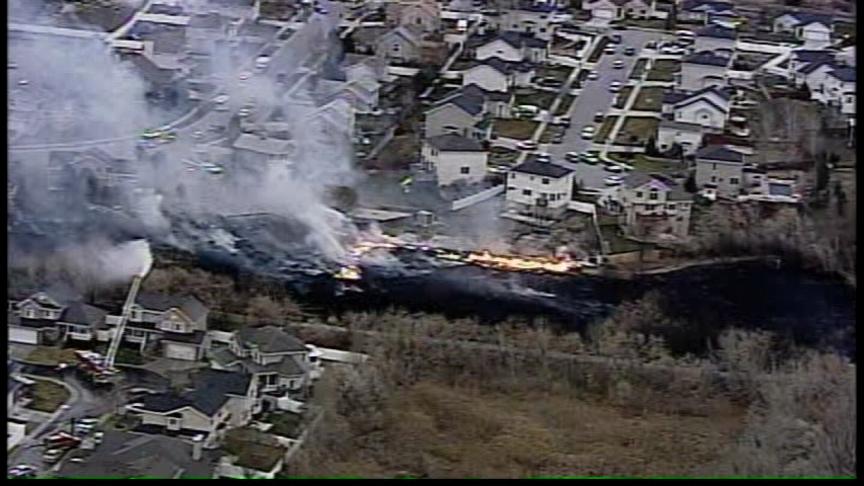 Draper Field Fire Comes Dangerously Close to Homes