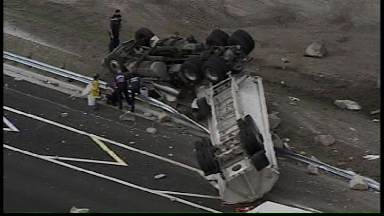 Dump Truck Crashes, Driver Dies