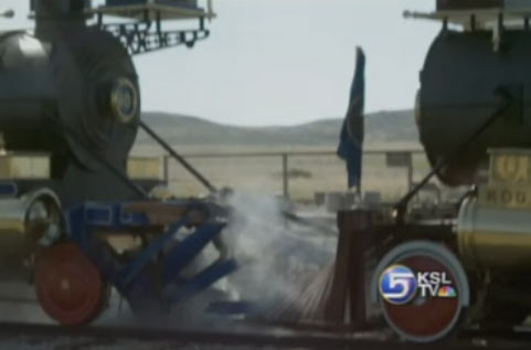Golden Spike Re-creation Ends with Train Wreck