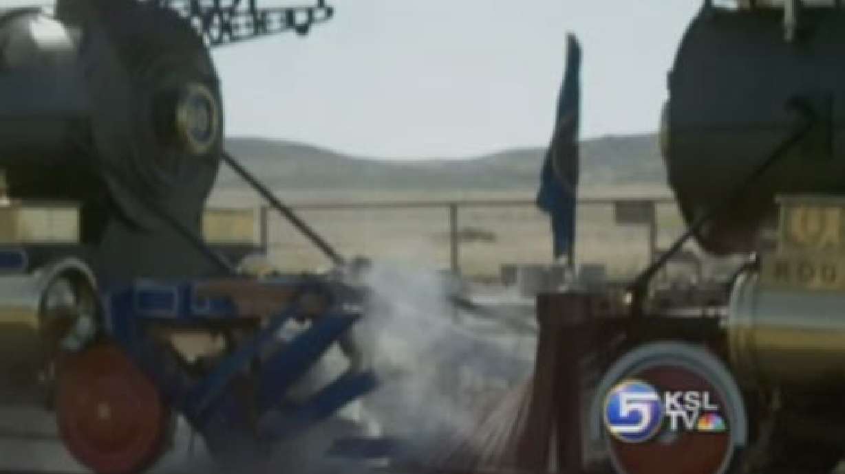 Golden Spike Re-creation Ends with Train Wreck