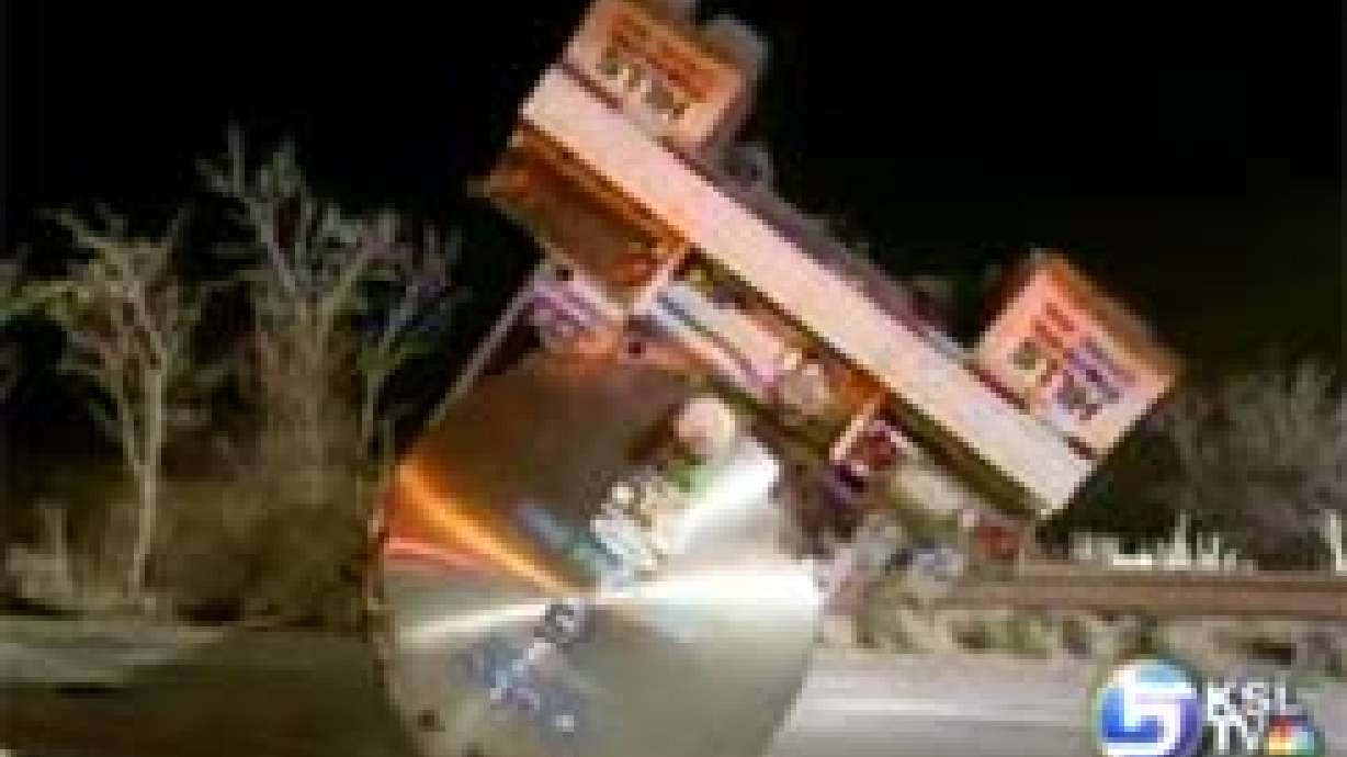 Semi-Truck Overturns in Provo Canyon