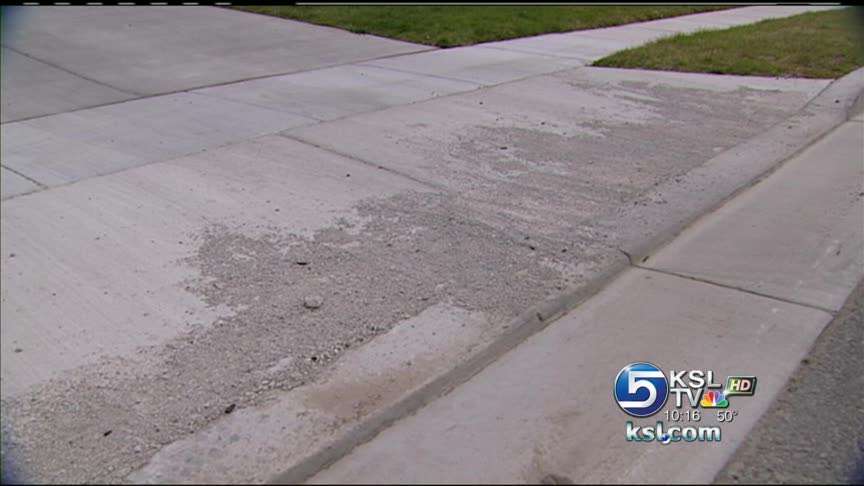 Homeowners frustrated with crumbling driveways