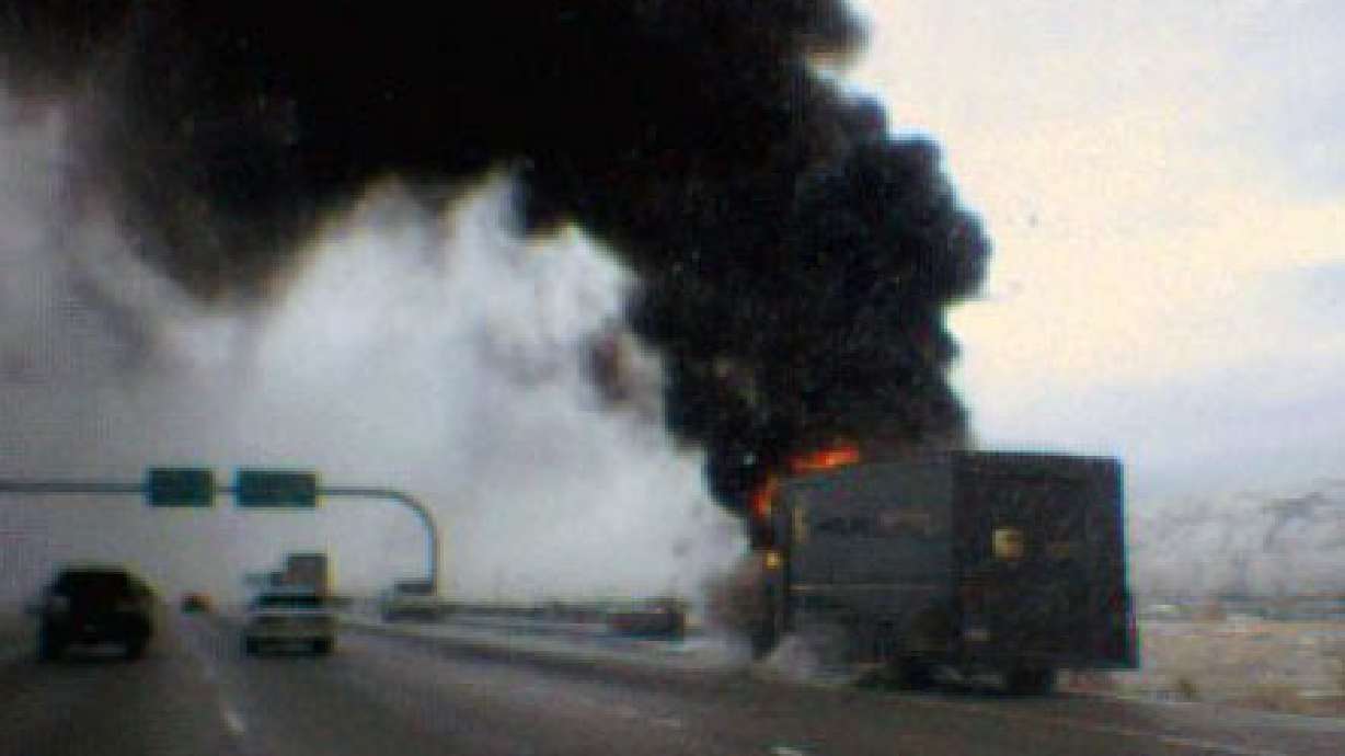 UPS Truck Catches on Fire