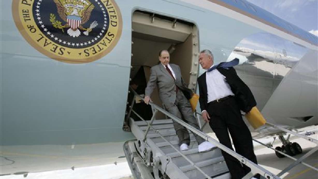 LDS Church leaders tour president's plane