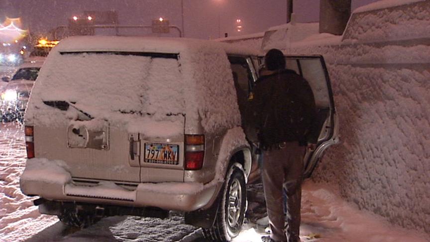 Snow, Cold Temperatures Slow the Morning Commute