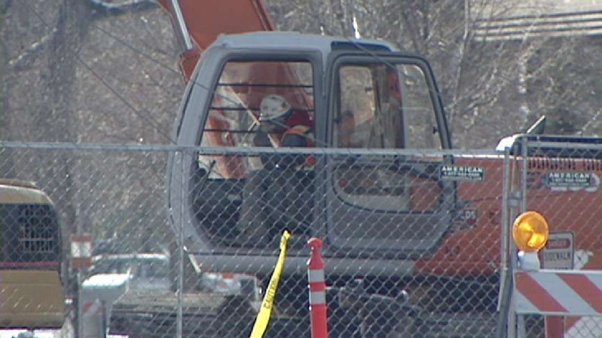 Backhoe Pulls Down Power Lines in Downtown Salt Lake