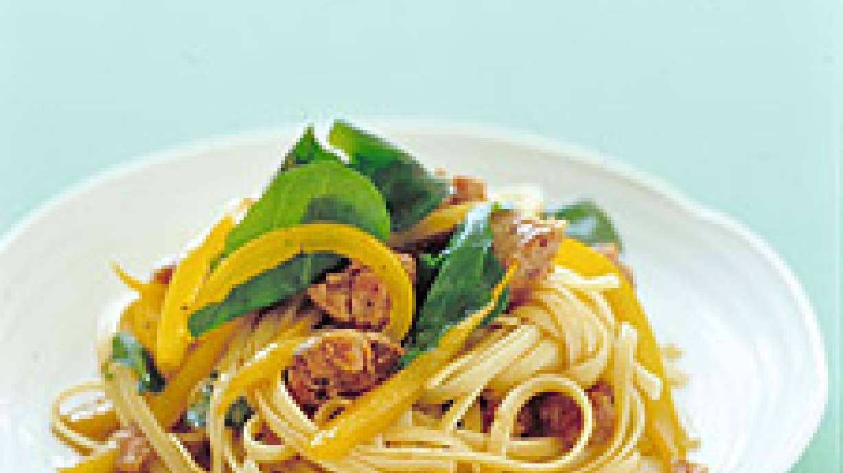 Linguini with Sausage and Peppers