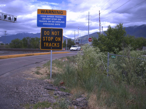 Train hits Jeep in Layton
