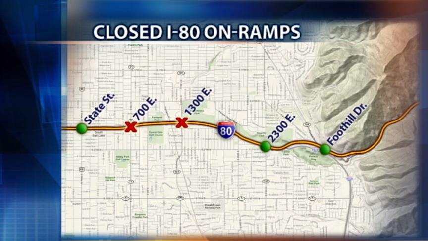 Major ramp closes as UDOT prepares to install I-80 bridge