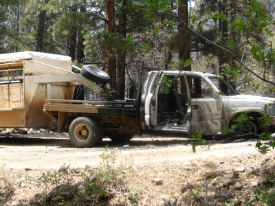 Wildfire burning in southern Utah