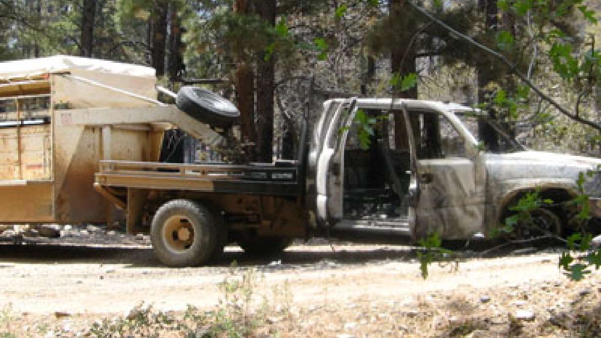 Wildfire burning in southern Utah