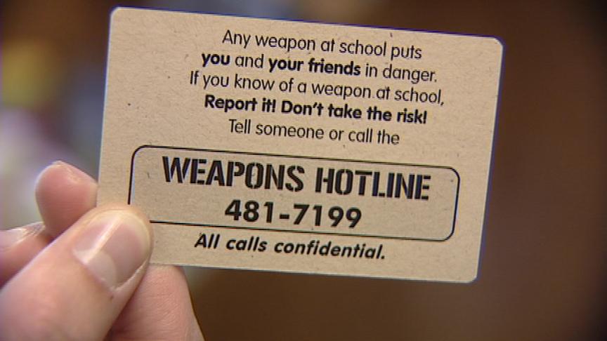 Students Report Weapons in School, Remain Anonymous