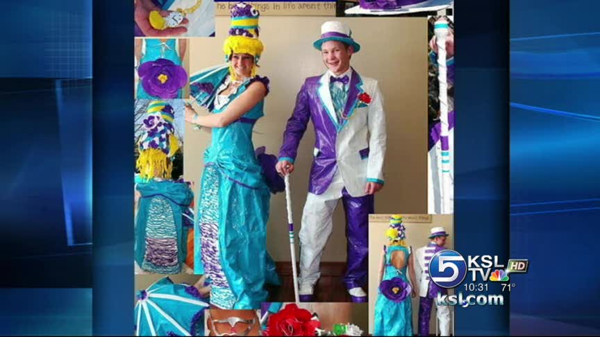 Teens make prom-wear out of duct tape