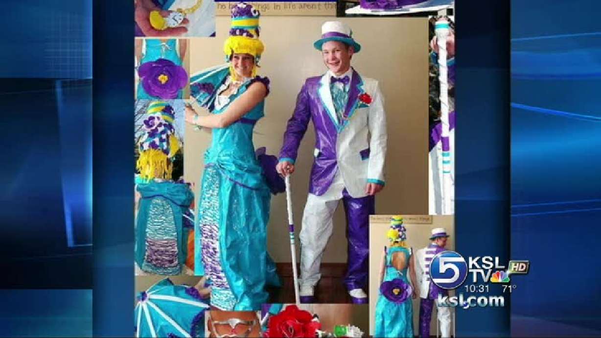 Teens make prom-wear out of duct tape