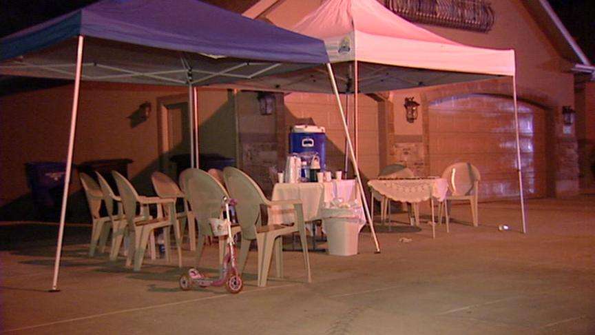 Motorcyclists crash into family party