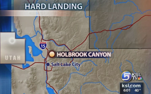 Chopper Makes Hard Landing in Canyon Near Bountiful