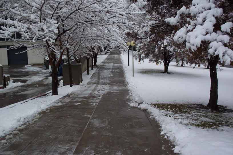 Slushy Side Streets Greet Morning Commuters