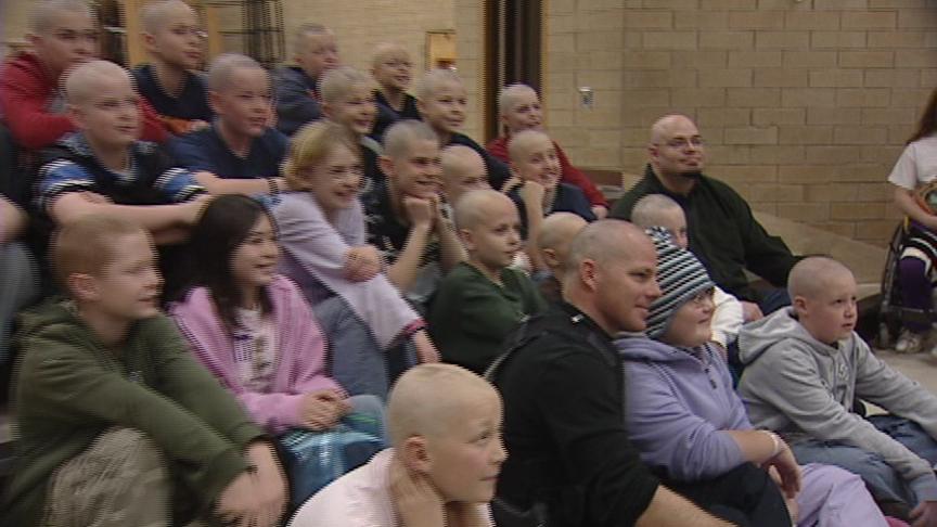 Funds Raised and Heads Shaved at Syracuse Elementary 