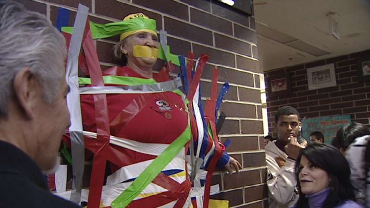 West High Administrator Gets Taped to the Wall