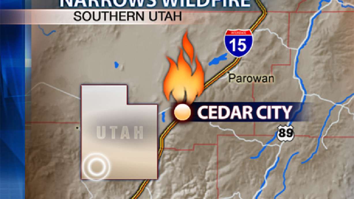 Wildfire burns near Cedar City