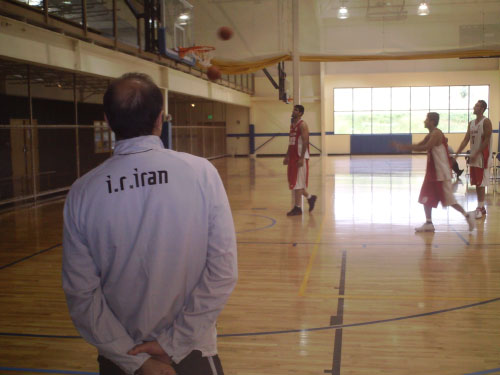 Iranian basketball team competing in Rocky Mountain Revue