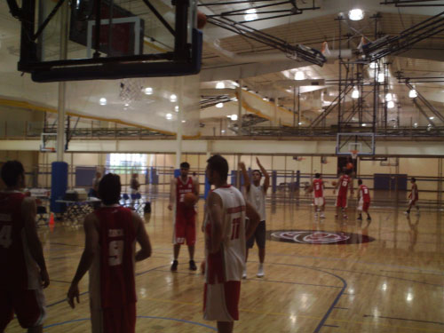 Iranian basketball team competing in Rocky Mountain Revue