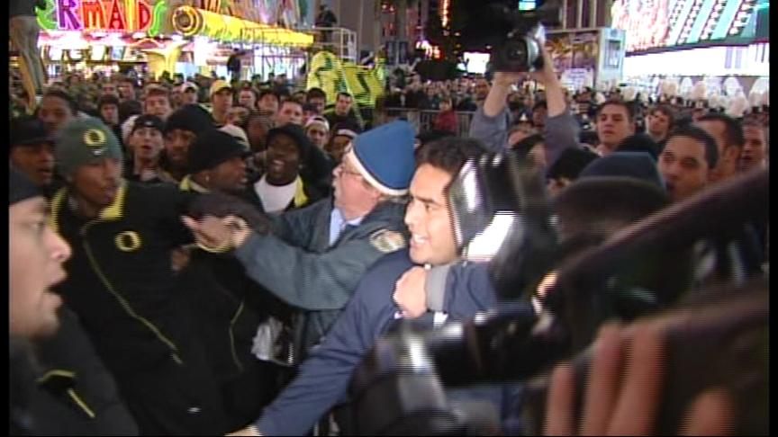 Skirmish Breaks Out at Las Vegas Bowl Rally