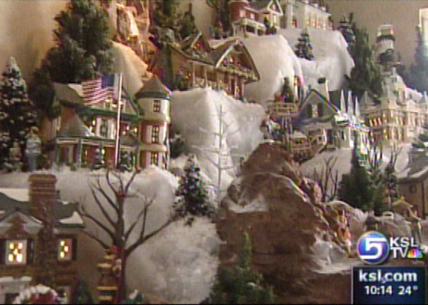 Man Creates Christmas Village in His Home