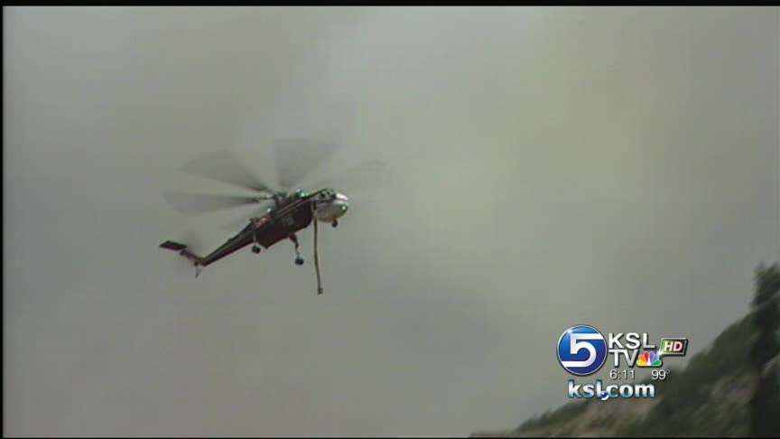 Bridal Veil Falls fire still burning