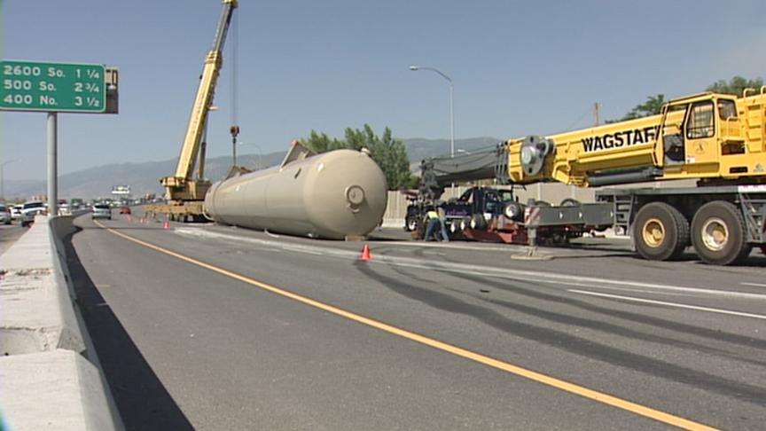 Commuters frustrated with traffic mess semi accident caused