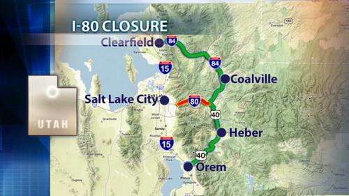 UHP warns against improvised detours during I-80 closure