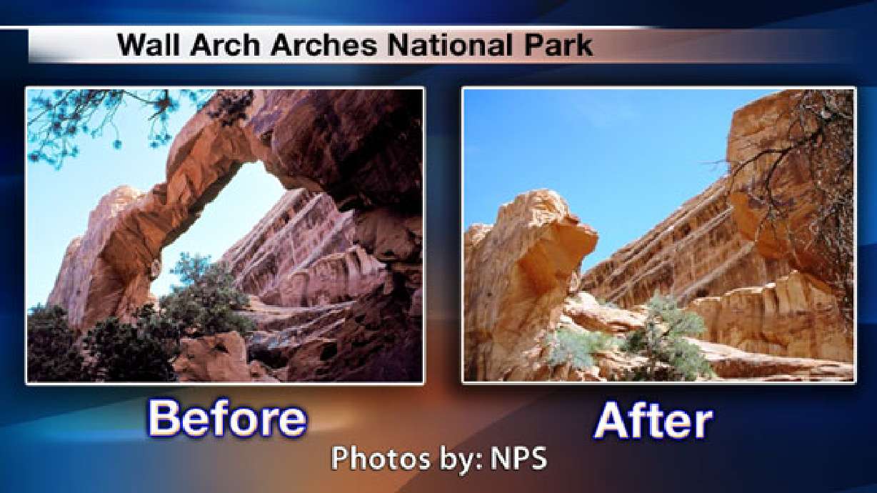 Iconic arch collapses in southern Utah