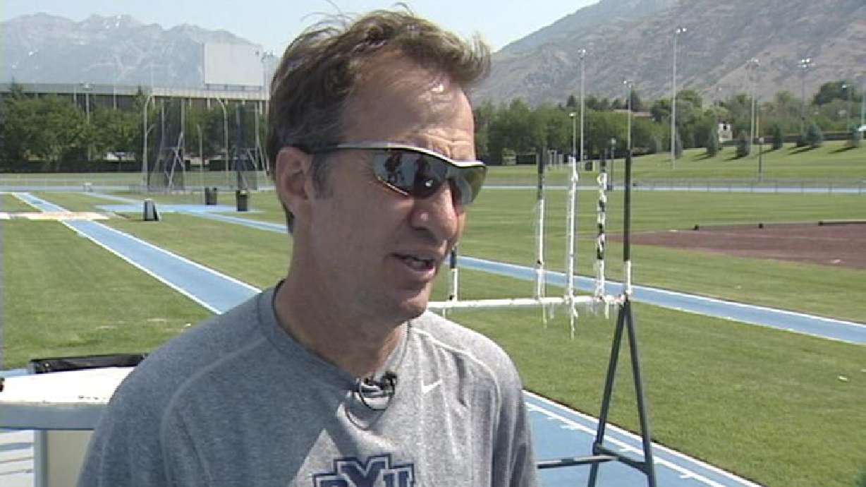 BYU cross country coach commentating at Olympics