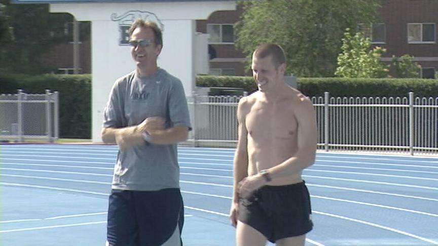 BYU cross country coach commentating at Olympics