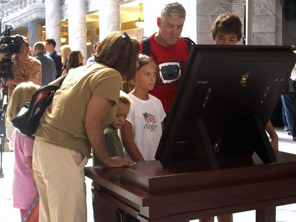 Copy of Declaration of Independence on display at Capitol