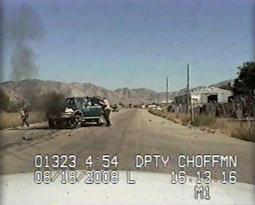 High-speed chase and crash caught on tape