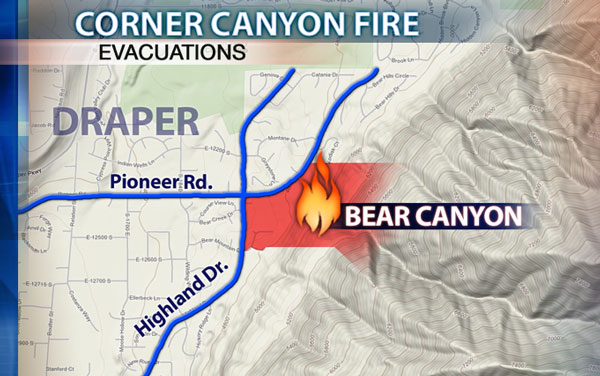 Wildfire evacuation order lifted in Draper