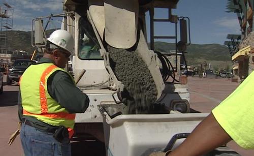 Special pavement allows water through to soil