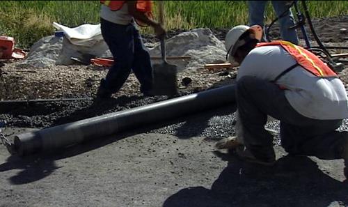 Special pavement allows water through to soil
