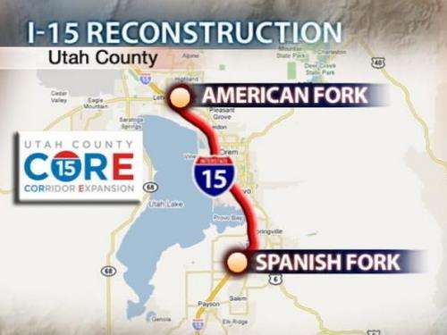 Construction on I-15 in Utah County approved