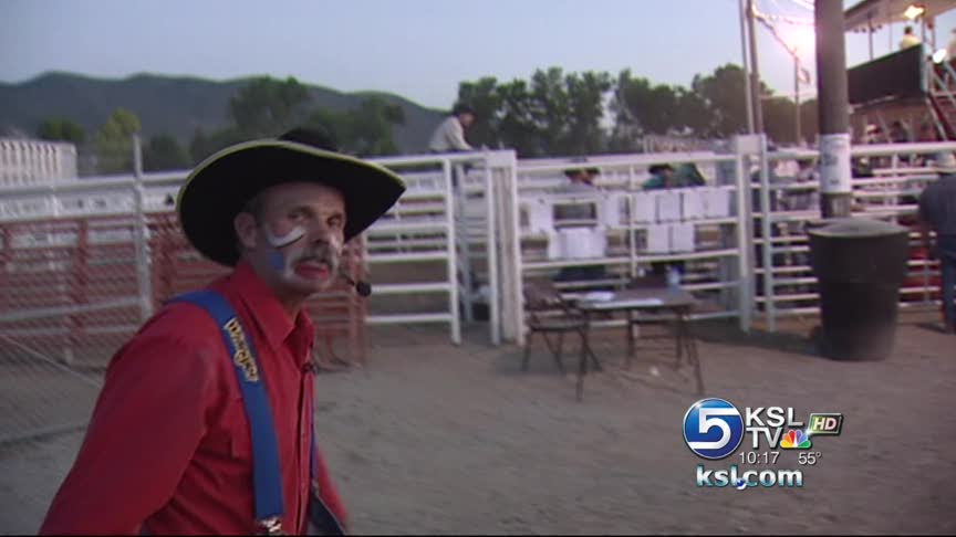 County commissioner doubles as rodeo clown 