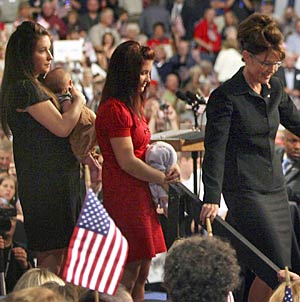 "Her teenage daughter is pregnant, but she's not running for office!"