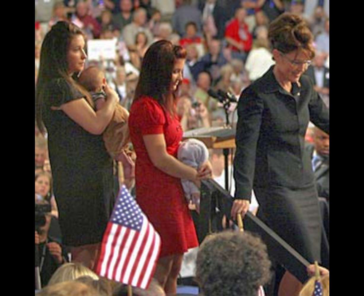 "Her teenage daughter is pregnant, but she's not running for office!"