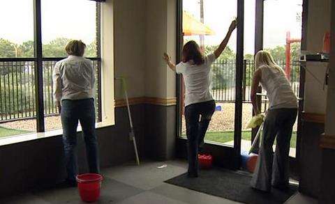 Delegates put to work on day of service